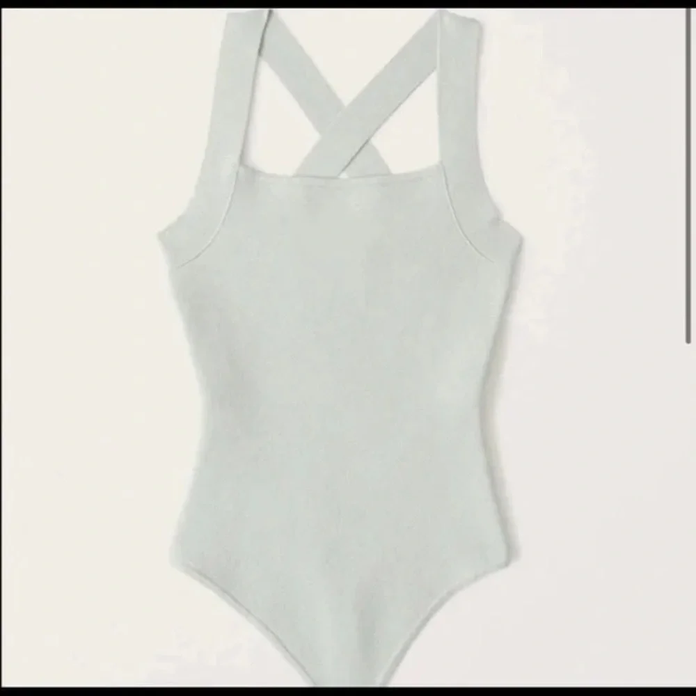 Abercrombie & fitch light pale green cross back knit bodysuit 2 for $20 - Picture 2 of 5